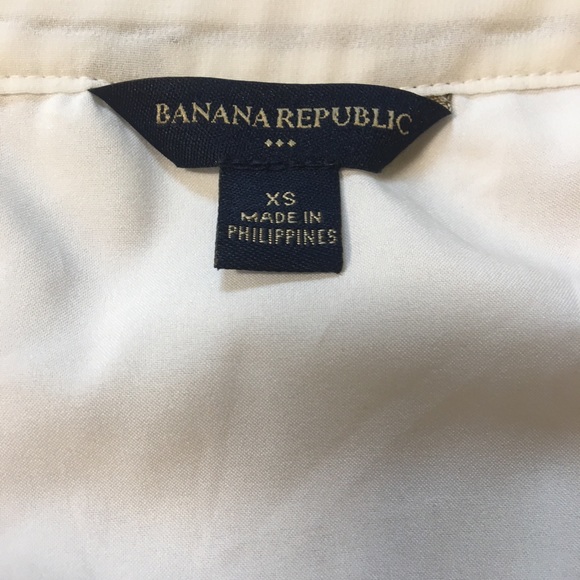 Banana Republic white fringe flower bead tank top Size XS - Picture 5 of 8